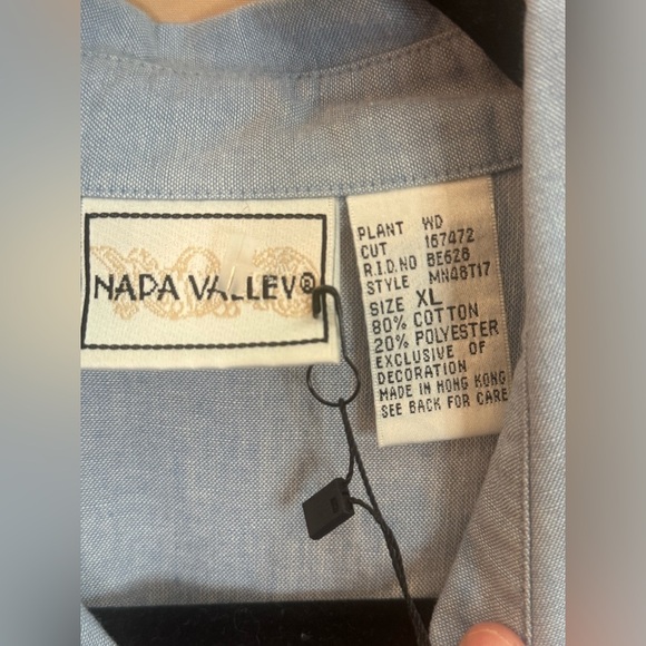 Napa Valley Blue Button-Up Shirt - Picture 4 of 4